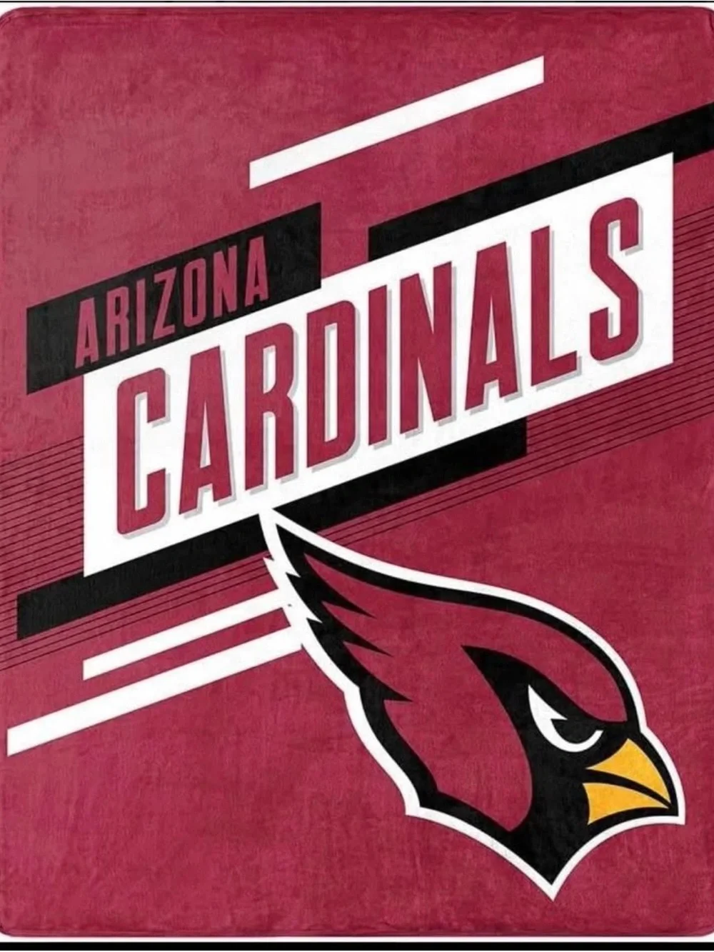 NFL Arizona Cardinals Plush Throw - Cardinal Red/Black/White/Gold